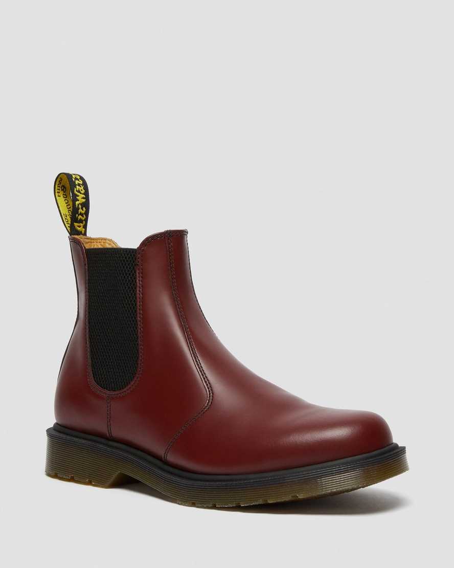 Dr. Martens 2976 Smooth Nahka Miesten Chelsea Nilkkurit - Punainen Nilkkurit [247-JDNKYX]